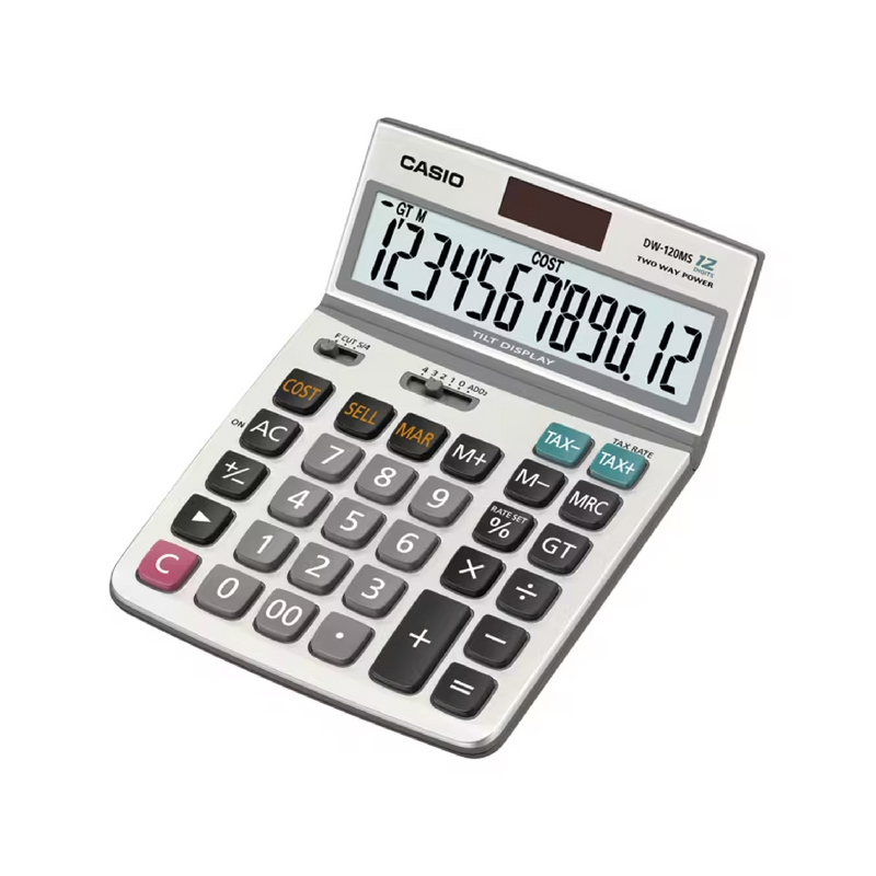 Casio 12-Digit Calculator, Desktop Type (DW-120MS)