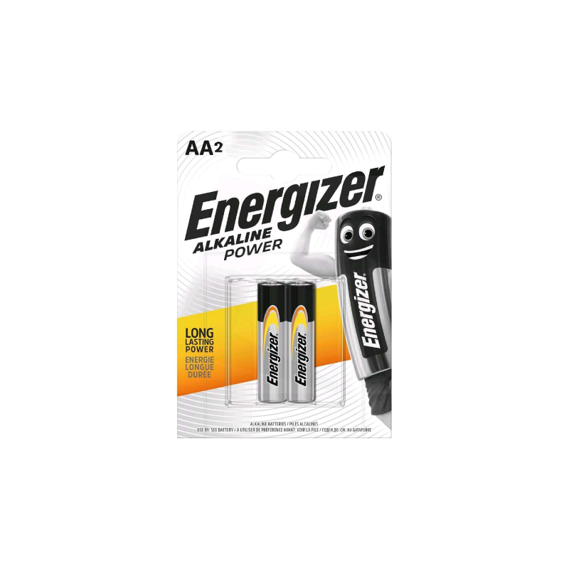 Energizer Alkaline Power AA Battery (E91 BP2)
