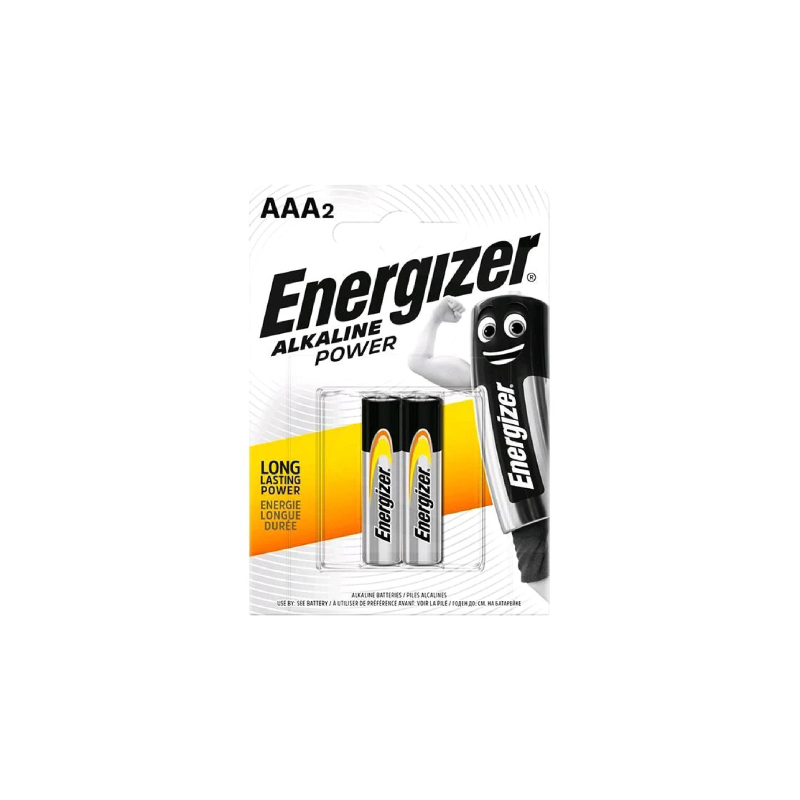 Energizer Alkaline Power AAA Battery (E92 BP2)