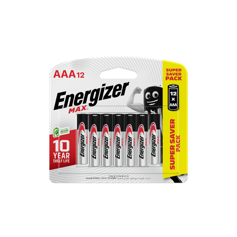 Energizer MAX AAA Battery, 12/Pack (E92 BP12)