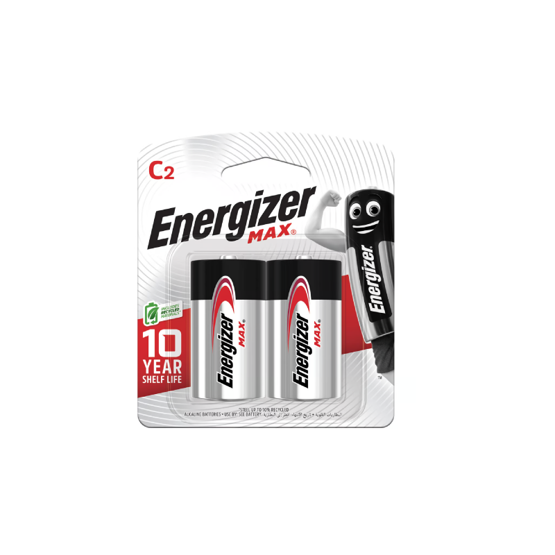 Energizer MAX C Battery, 2/Pack (E93 BP2)