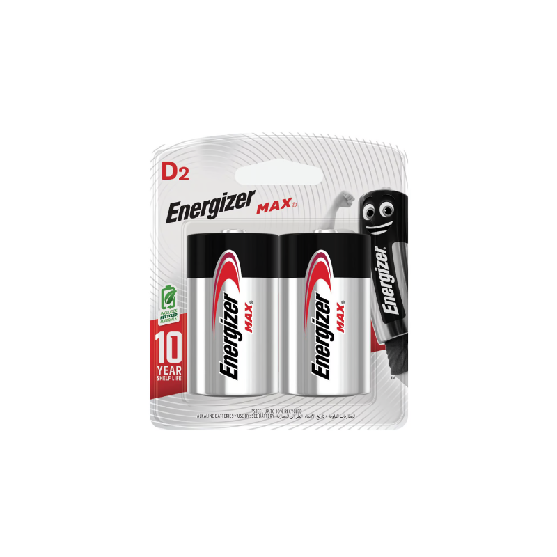 Energizer MAX D Battery, 2/Pack (E95 BP2)