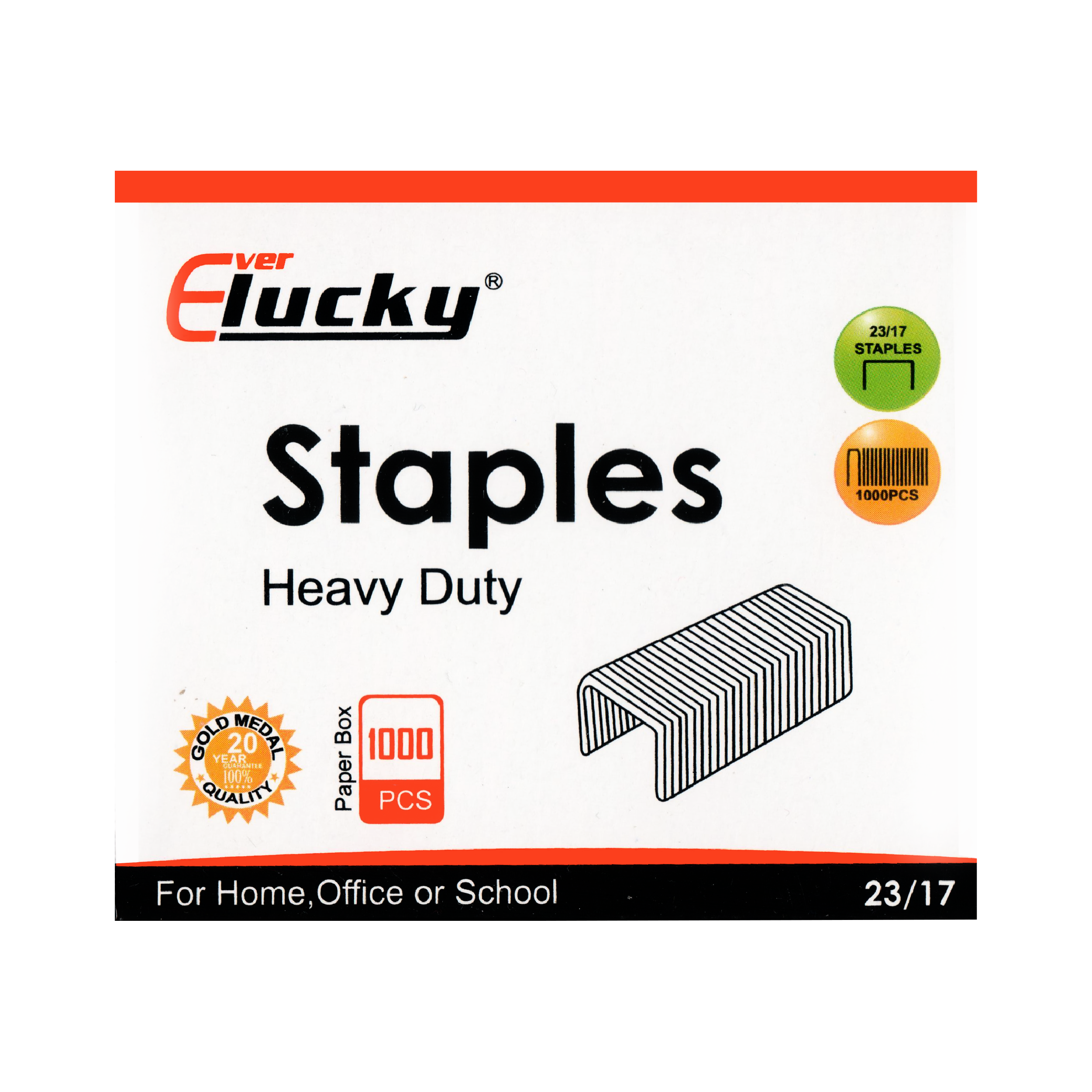 Everlucky Staples, 1000/Box (No.23/17)