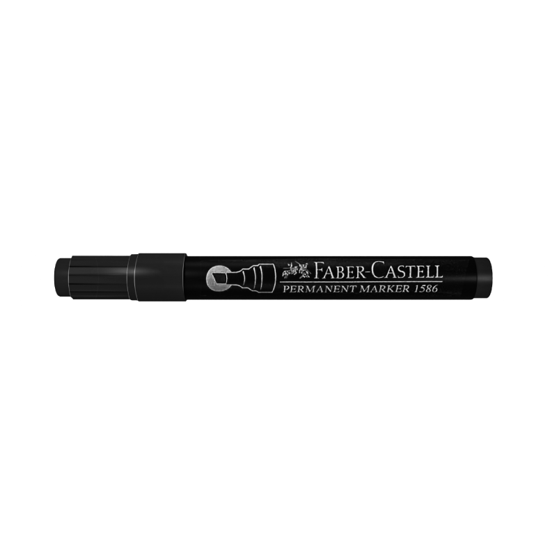 Faber-Castell Permanent Marker with a Chisel Tip in Black Ink
