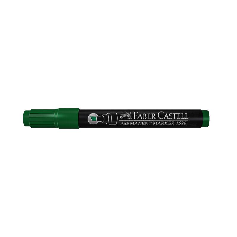 Faber-Castell Permanent Marker with a Chisel Tip in Green Ink