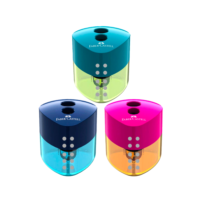 Faber-Castell Grip Auto Sharpener with Double Hole in Assorted Colors
