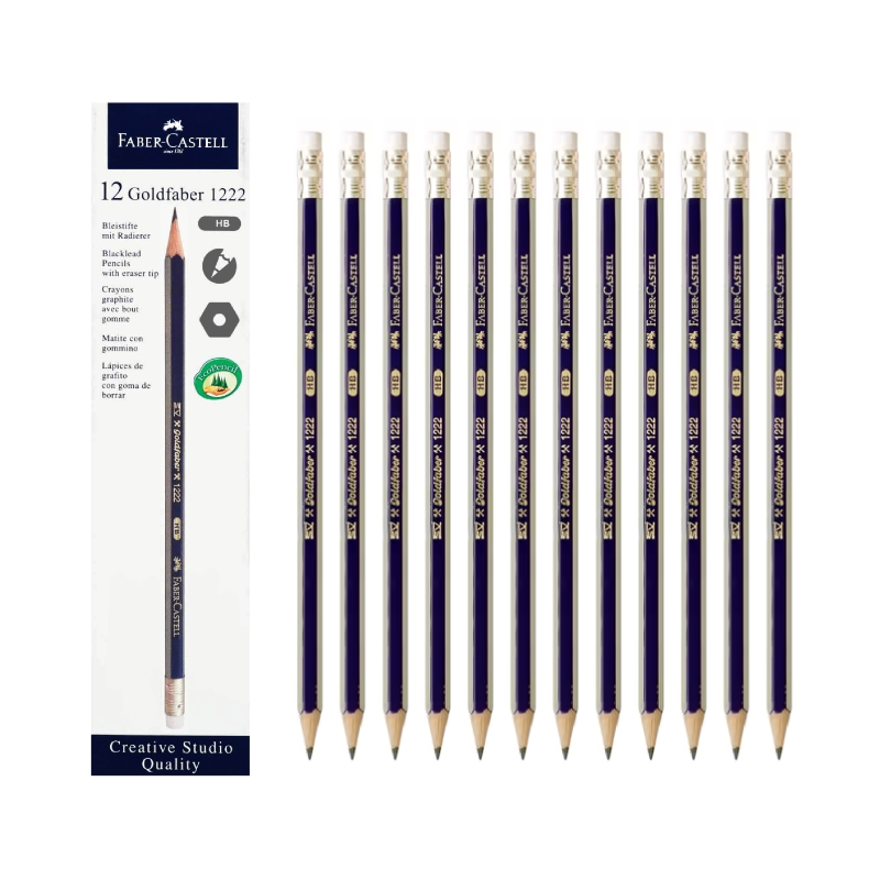 Pack of 12 Faber Castell Goldfaber HB Pencils