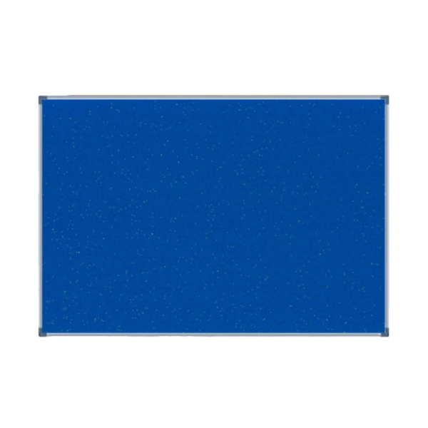 Felt Notice Board, Aluminum Frame, Blue, 60cm x 90cm