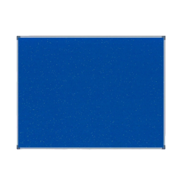Felt Notice Board, Aluminum Frame, Blue, 90cm x 120cm