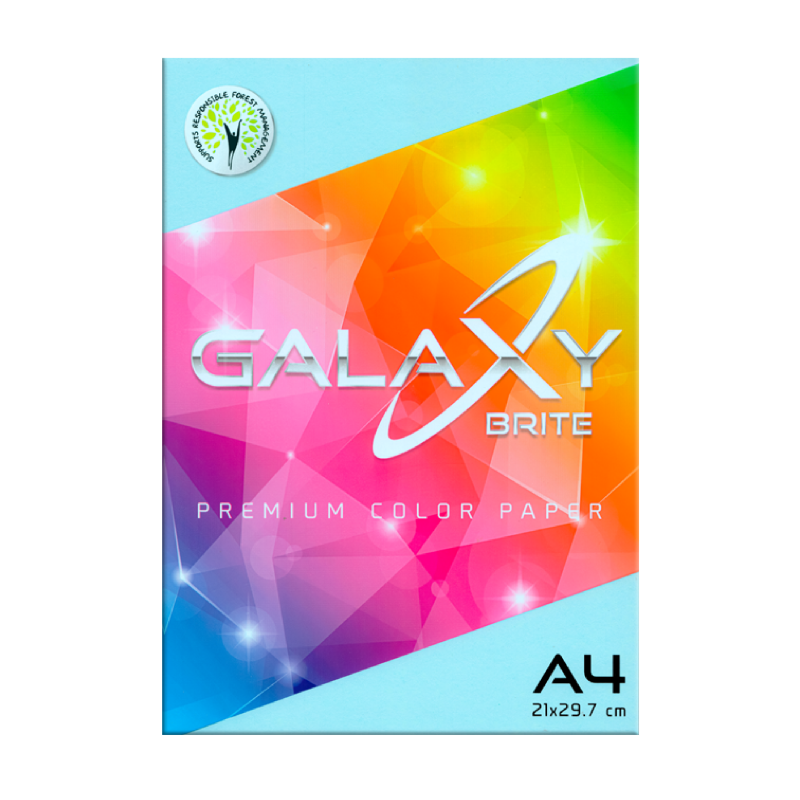 Galaxy Brite A4 Premium Color Paper, Blue, 80gsm, 500Sheets/Ream
