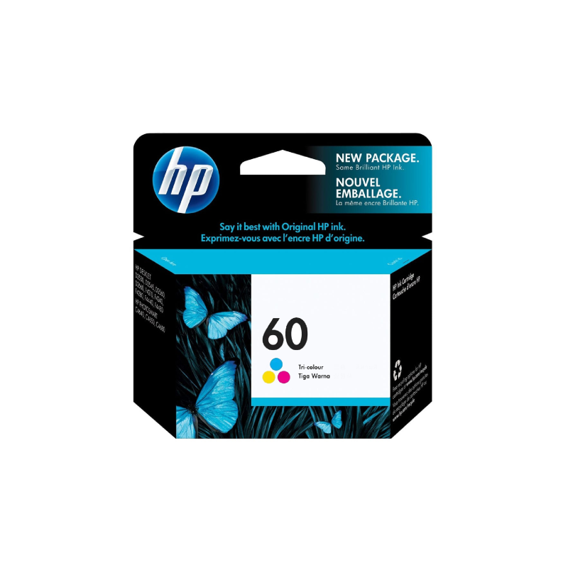 HP 60 Tri-Color Ink Cartridge (CC643WA)
