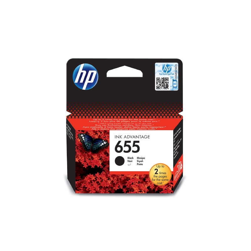HP 655 Black Ink Cartridge (CZ109AE)