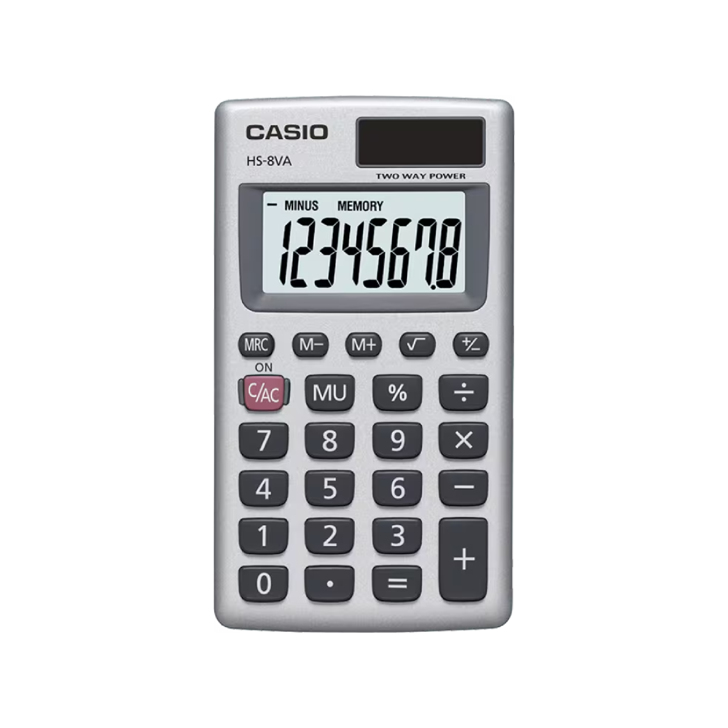 Casio 08-Digit Calculator, Desktop Type (HS-8VA)
