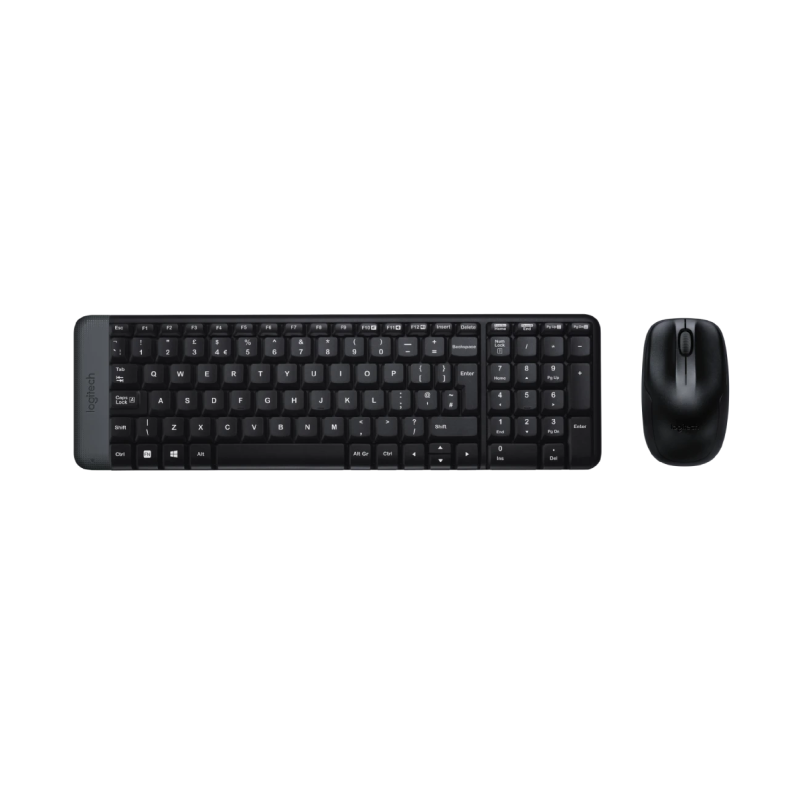 Logitech Wireless Keyboard and Mouse Combo, Black (MK220)