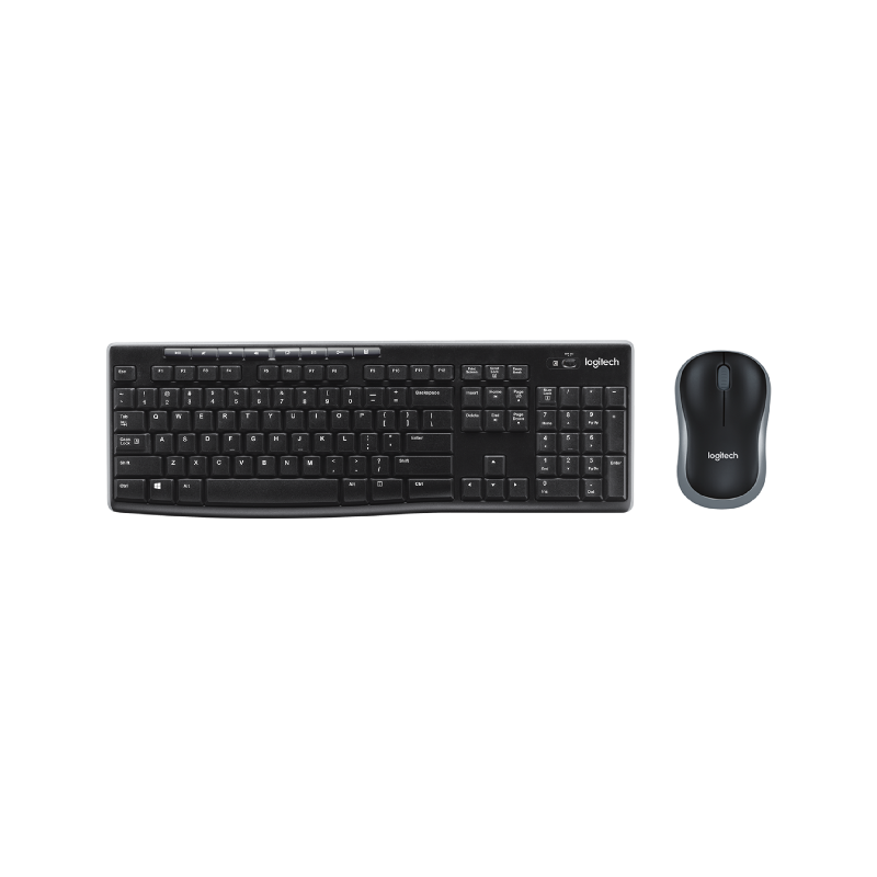 Logitech Wireless Keyboard and Mouse Combo, Black (MK270)