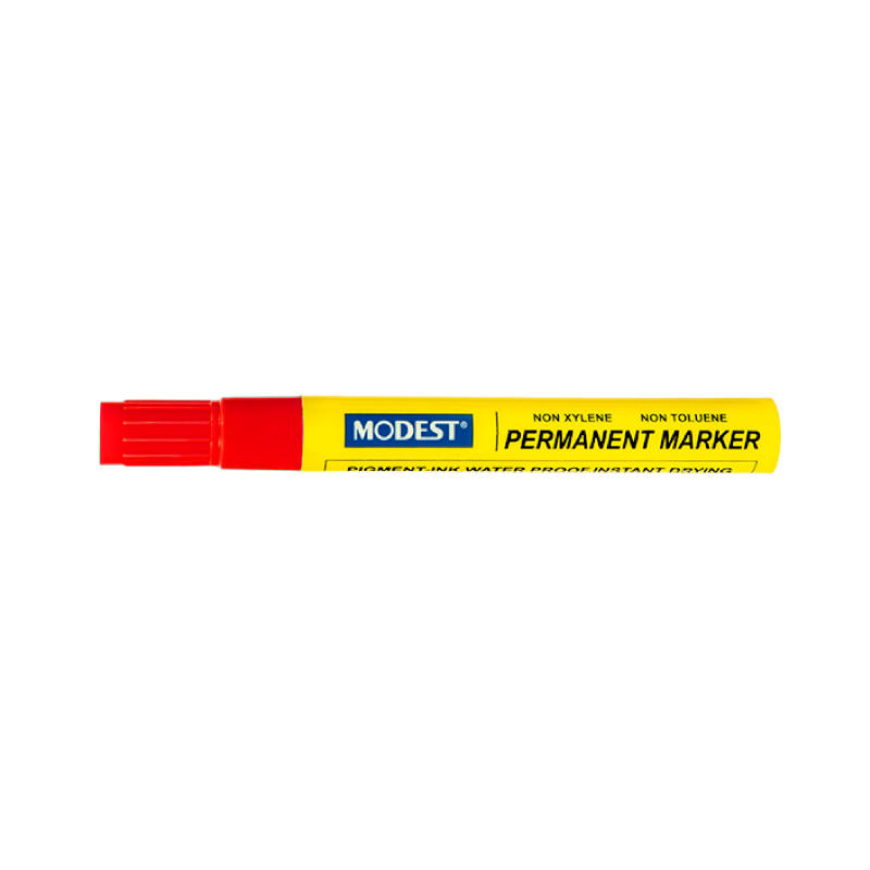 MODEST Permanent Marker with a Bullet Tip in Red Ink