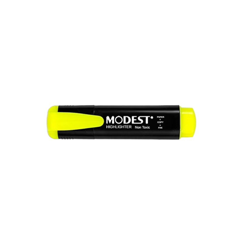 MODEST Highlighter with a Chisel Tip in Fluorescent Yellow