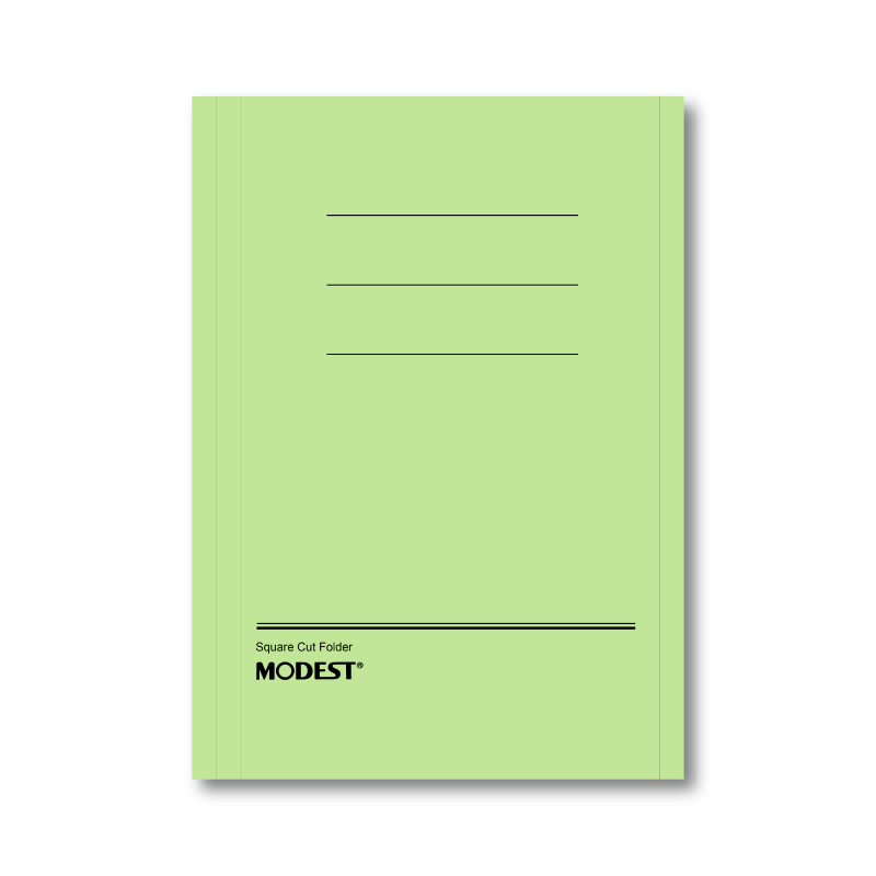 Square Cut Folders, Foolscap (Pack of 50) Green