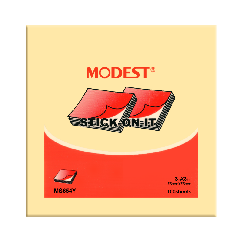 Post It Modesty MODEST STICK-ON-IT Sticky Notes, 3