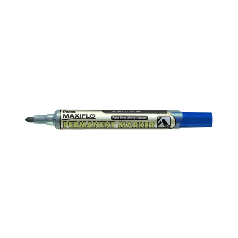 Pentel MAXIFLO Permanent Marker with a Bullet Tip in Blue Ink