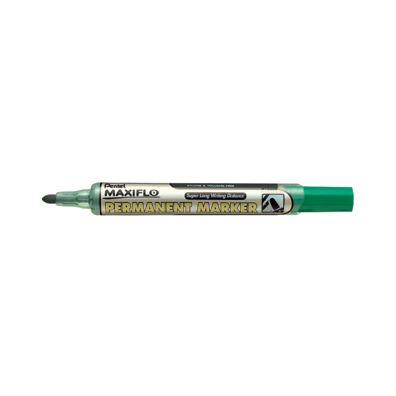 Pentel MAXIFLO Permanent Marker with a Bullet Tip in Green Ink