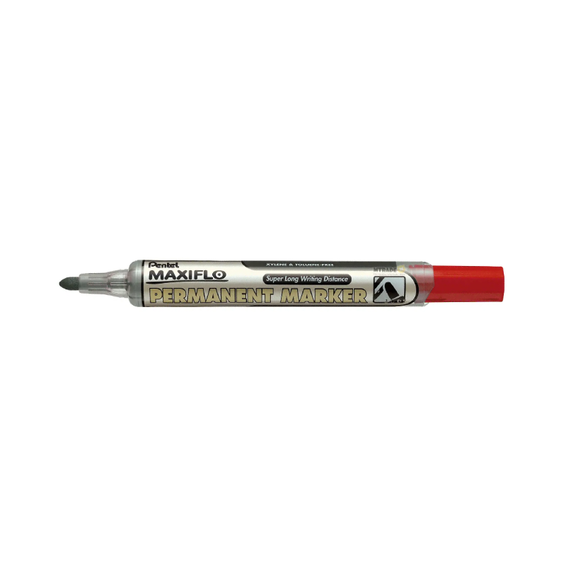 Pentel MAXIFLO Permanent Marker with a Bullet Tip in Red Ink