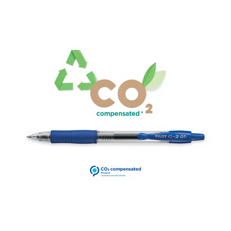 Pilot G-2 Gel Pen: An Environmentally Friendly CO2 Compensated Product.