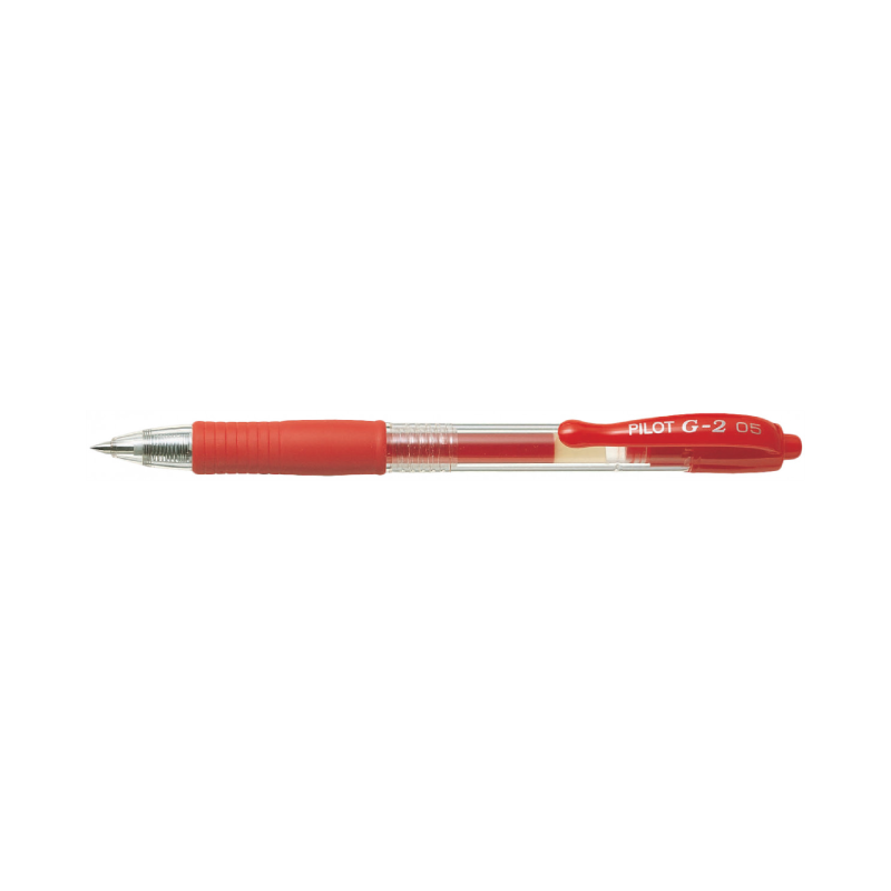 Pilot G-2 Gel Pen with an Extra Fine 0.5mm Point in Red Ink