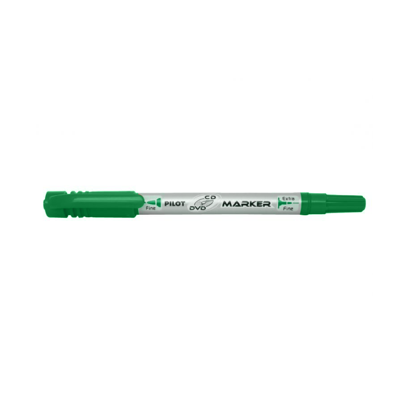 Pilot CD/ DVD Twin Marker with an Extra Fine and Fine Point in Green Ink