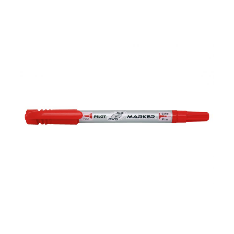 Pilot CD/ DVD Twin Marker with an Extra Fine and Fine Point in Red Ink