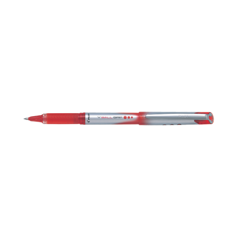Bolígrafos Pilot V-Ball Grip 07 - Lote De 3 Unidades, Tinta Roja Líquida, Punta Media, Escritura Suave
