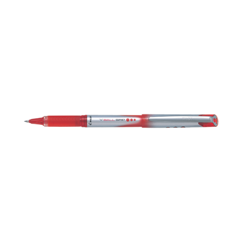 Pilot V Ball Grip Roller Ball Pen with a Fine 0.7mm Point in Red Ink