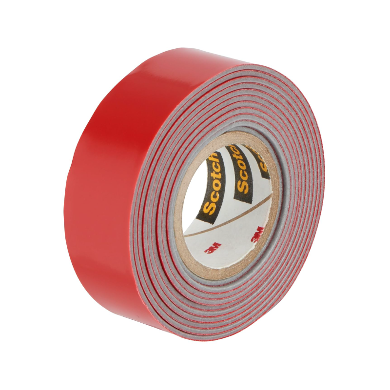 3M Scotch-FIX Double-Sided Extreme Exterior Mounting Tape, 19mm x 1.5m x 1" Core, 1Roll/Pack (PT1100-1915-P)
