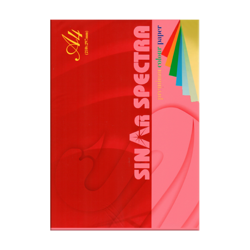 Sinar Spectra A4 Premium Color Paper, Red, 80gsm, 500Sheets/Ream (IT 250)