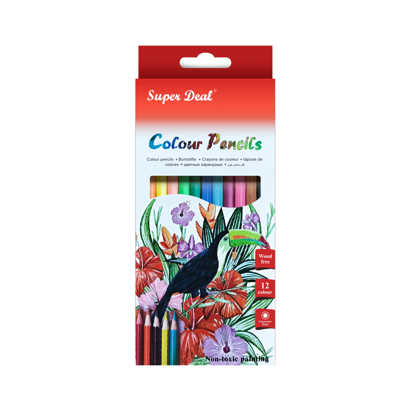 SuperDeal Colour Pencils, 12/Box