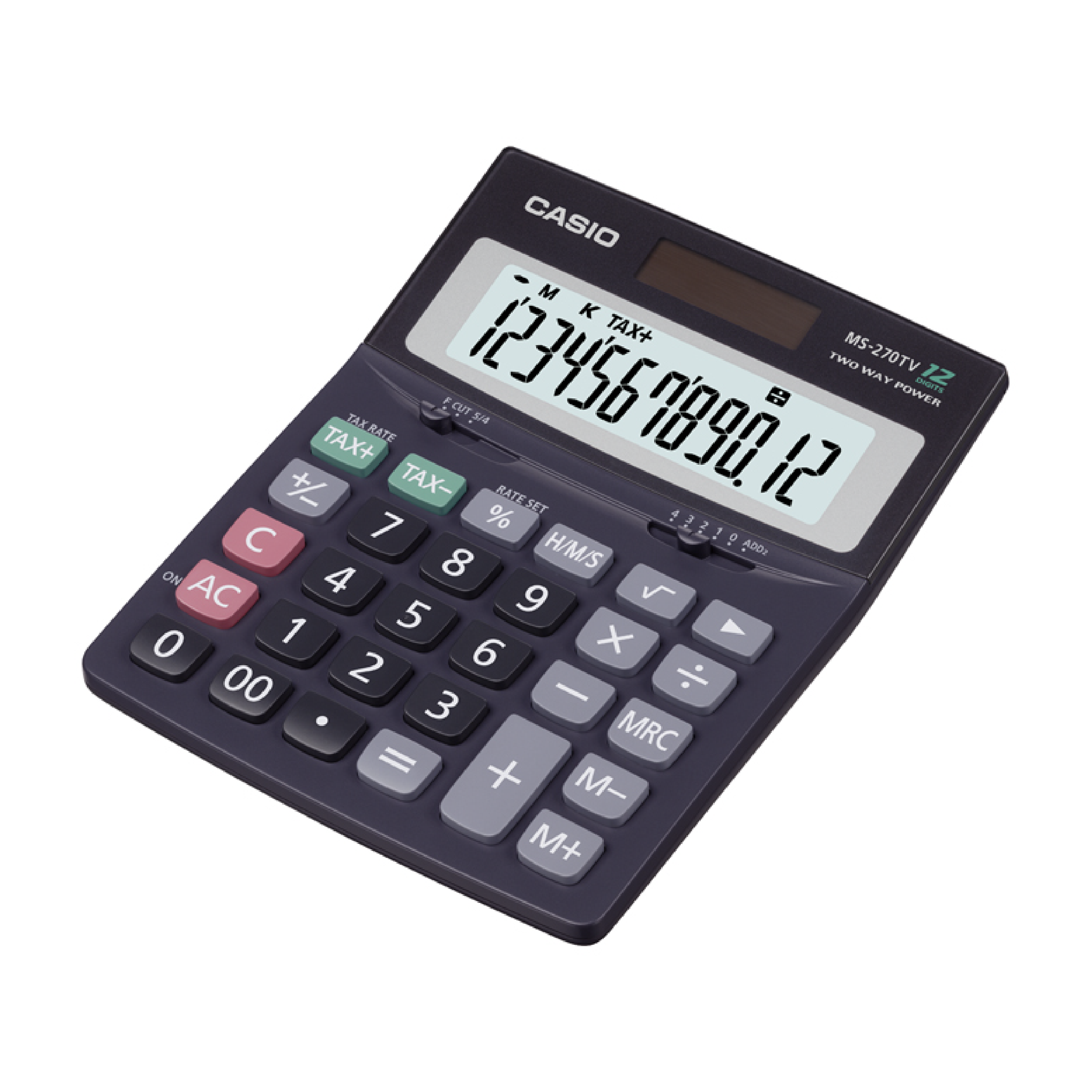 Casio 12-Digit Calculator, Desktop Type (MS-270TV)