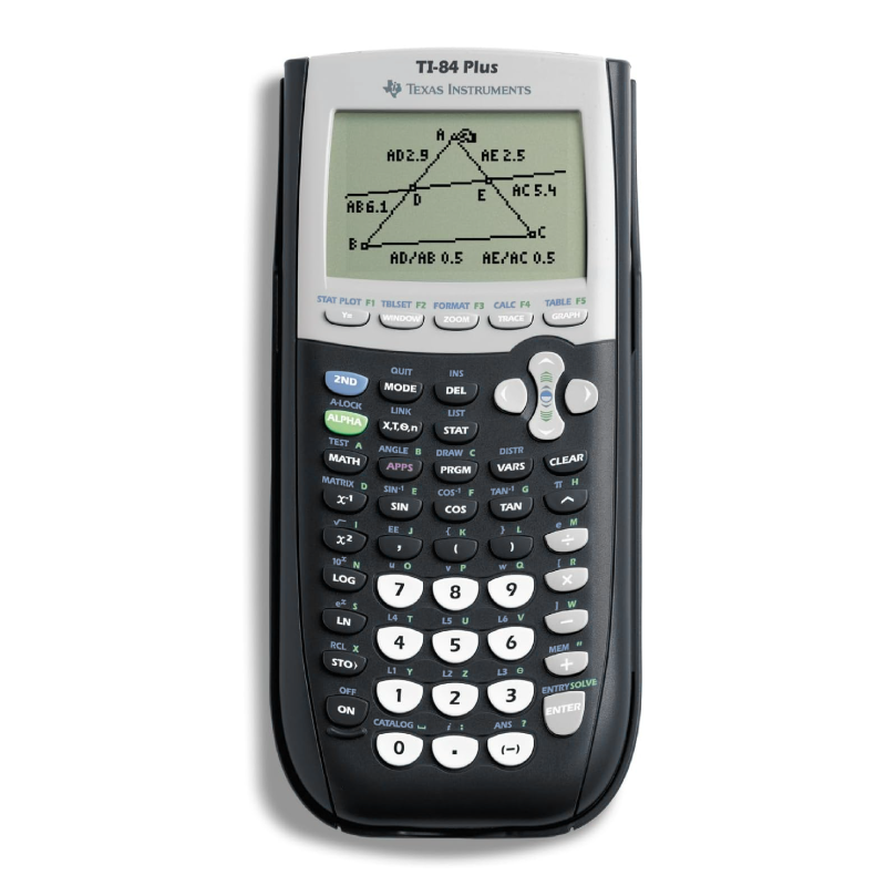 Photo of Texas Instruments Graphing Calculator TI84PLUS in Black Color, Available in Qatar.