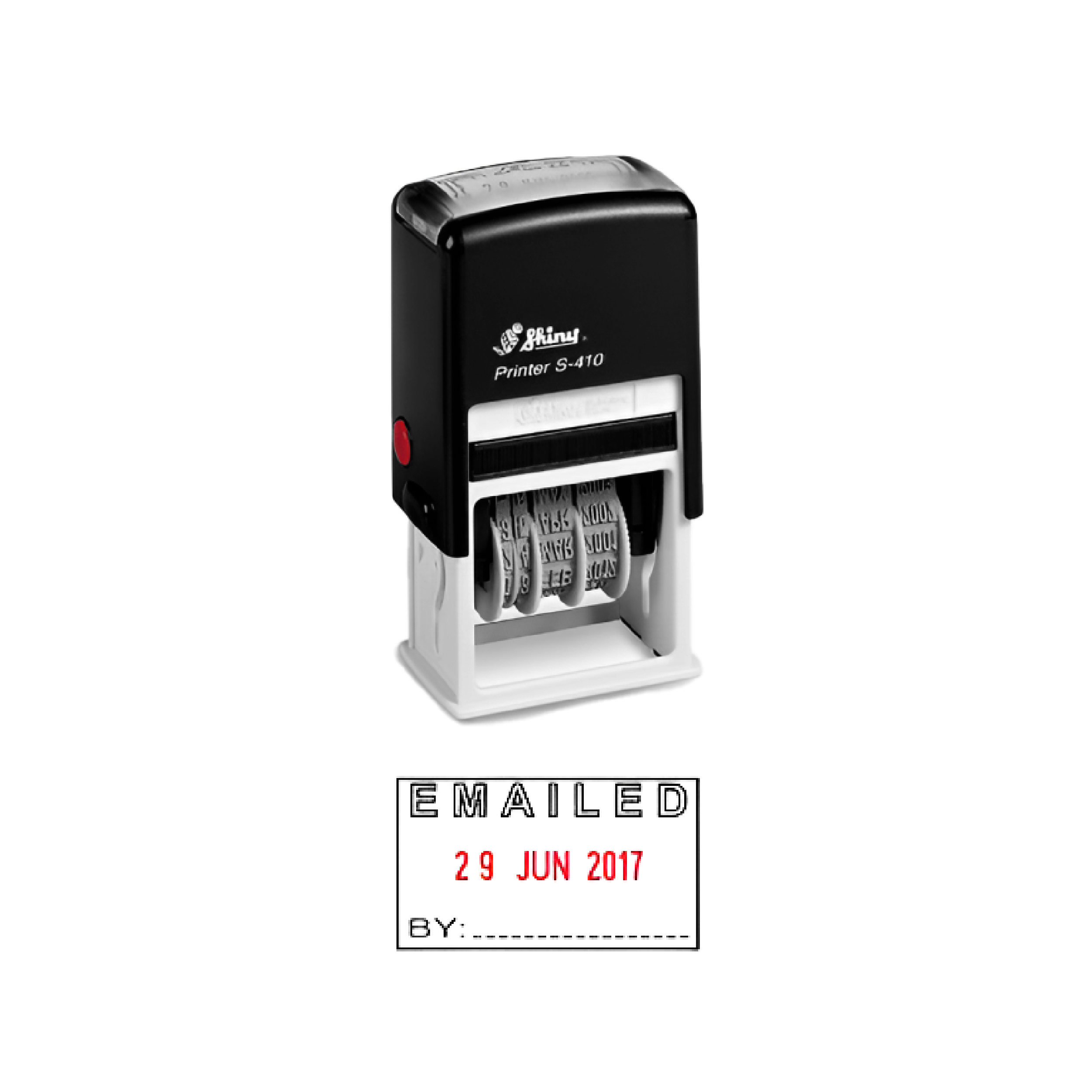 Shiny Self-Inking Date Stamp, EMAILED (S-410)
