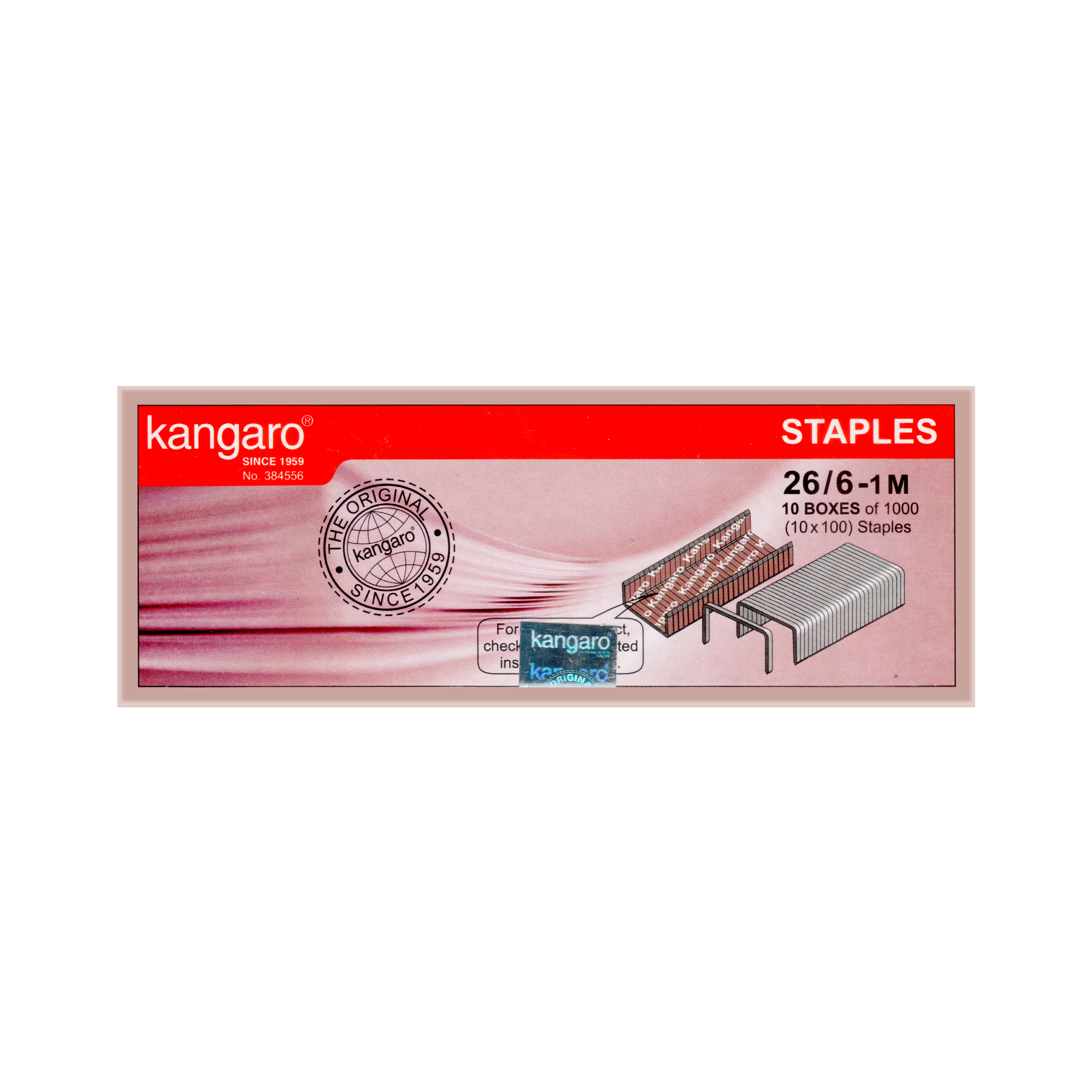 Kangaro Staples, 1000/Box (No.26/6-1M)