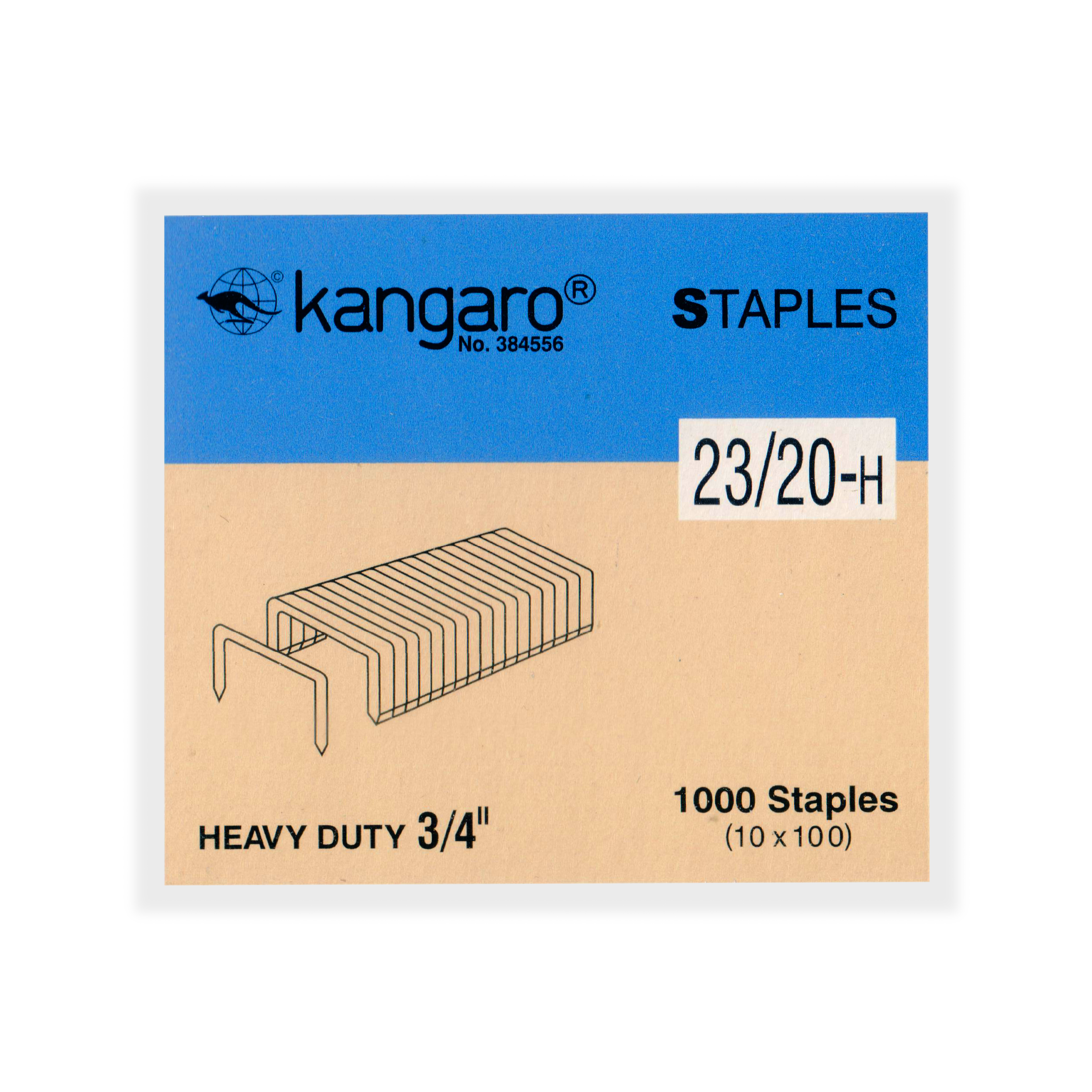 Kangaro Staples, 1000/Box (No.23/10-H)