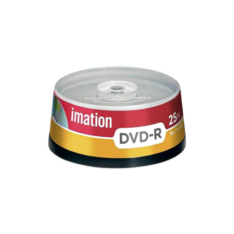 imation 16x DVD-R, 4.7GB Capacity, 120min, 25 Pack Spindle