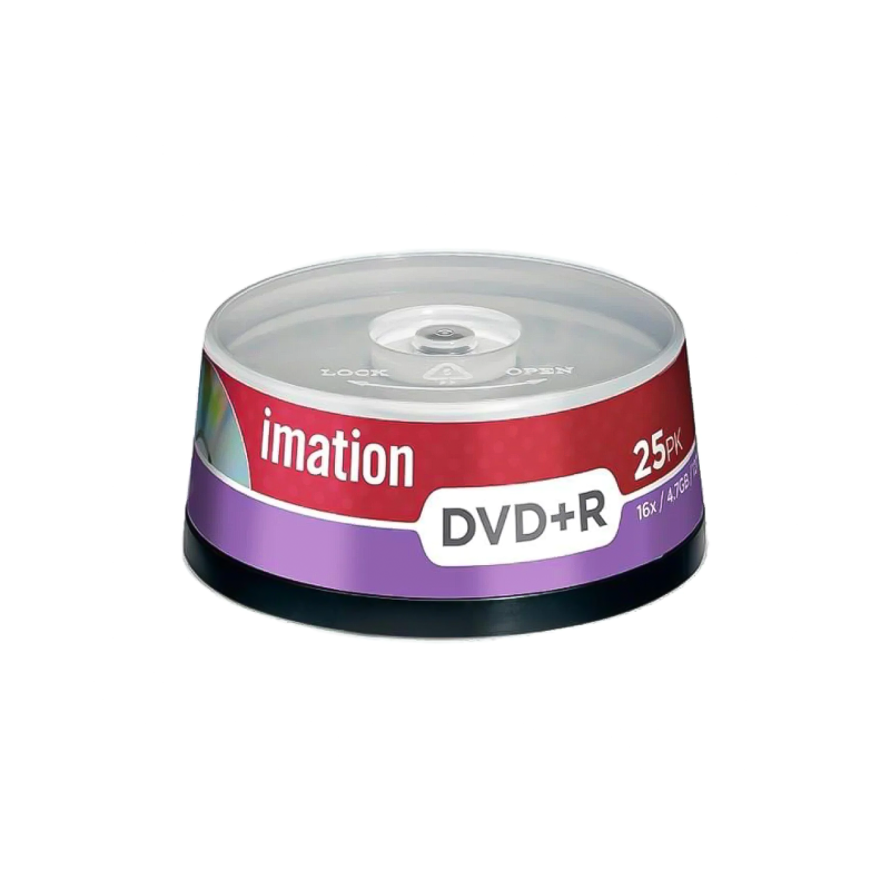 imation 16x DVD+R, 4.7GB Capacity, 120min, 25 Pack Spindle