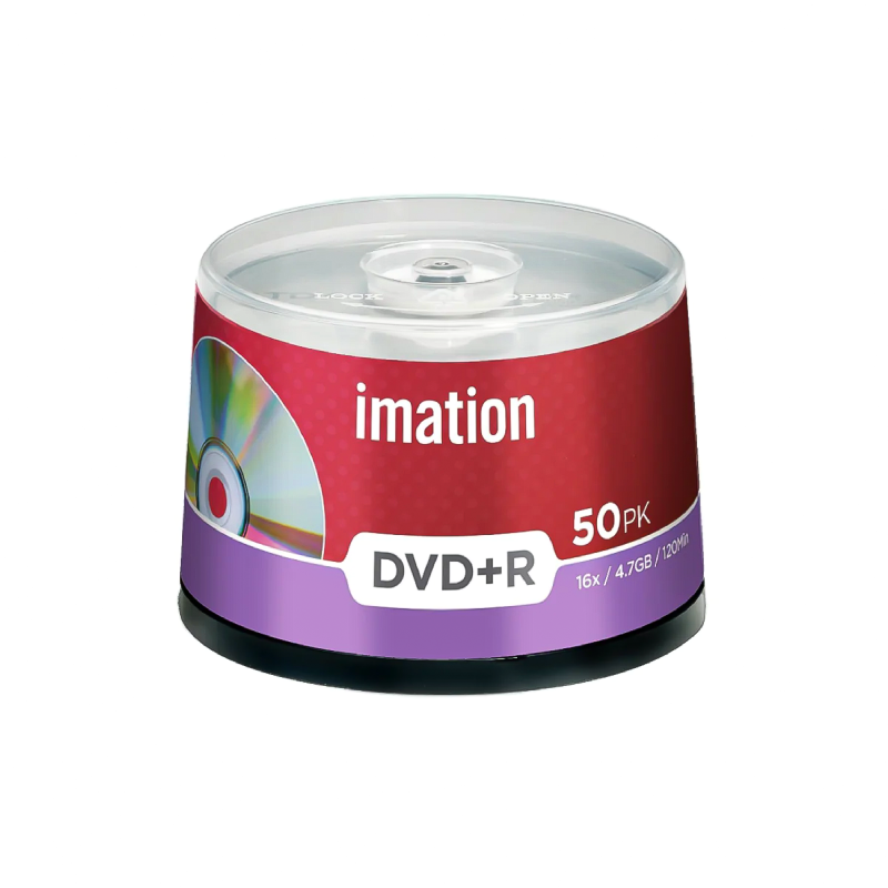 imation 16x DVD+R, 4.7GB Capacity, 120min, 50 Pack Spindle
