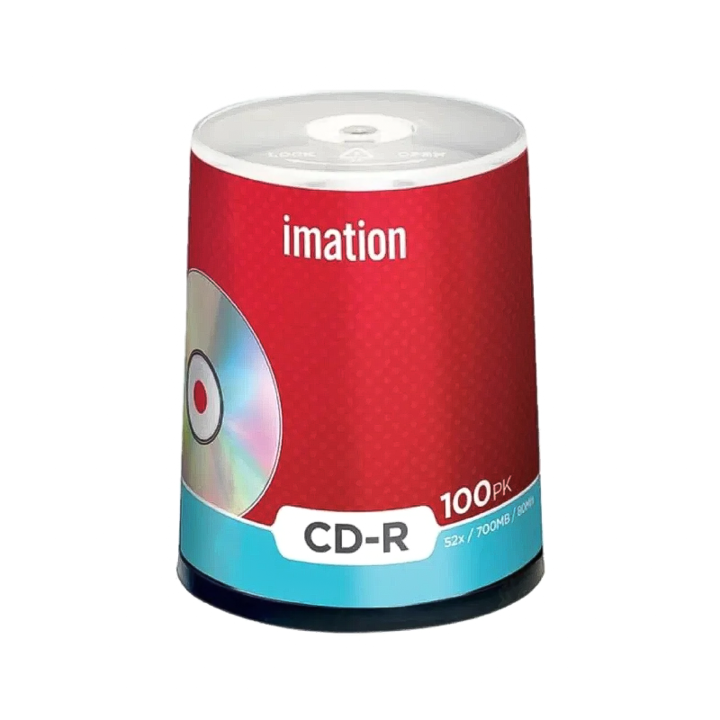 imation 52x CD-R, 700MB Capacity, 80min, 100 Pack Spindle