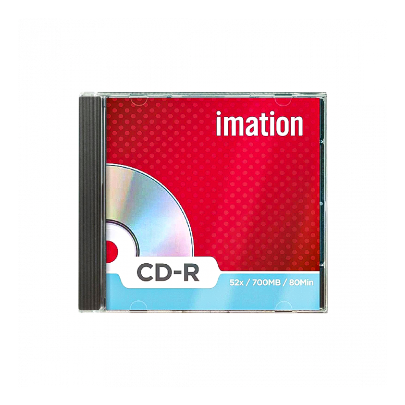 imation 52x CD-R, 700MB Capacity, 80min, Jewel Case