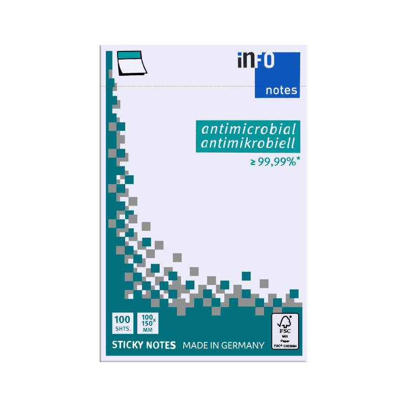 inFO Sticky Notes, 100mm x 150mm, White, 100Sheets/Pad, 12Pads/Pack (5169-08)