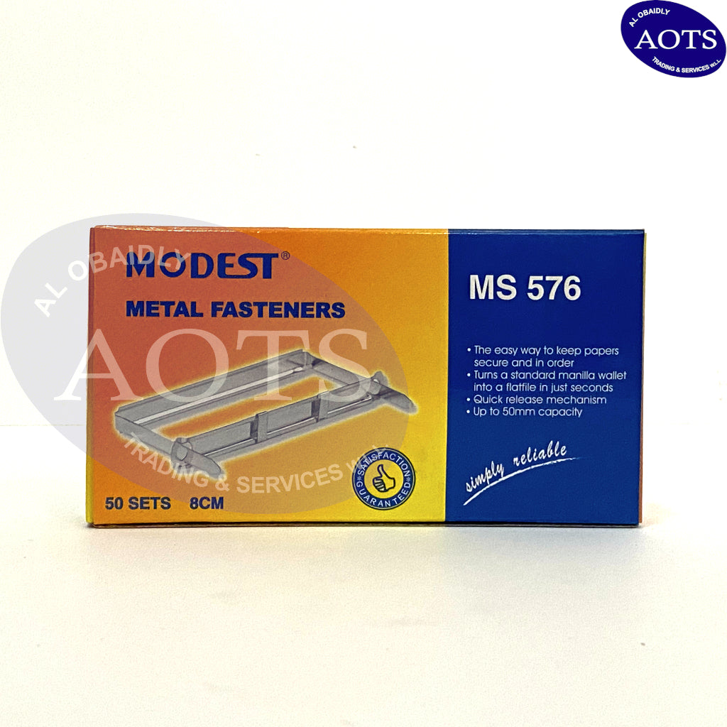 Modest Metal Fasteners 8cm 50Sets/Box