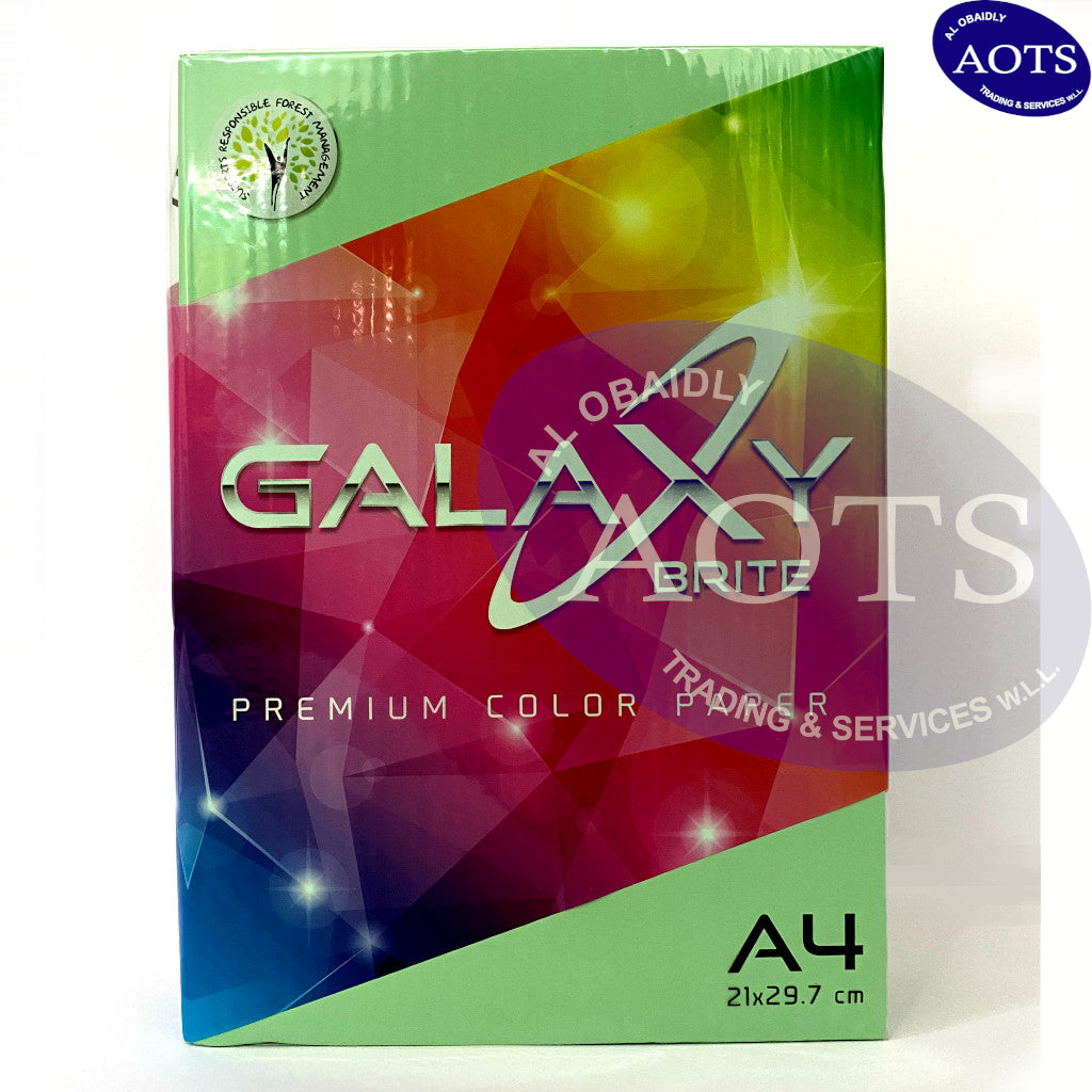 Galaxy Colour Paper - Green A4 80gsm, 500sheets/Ream