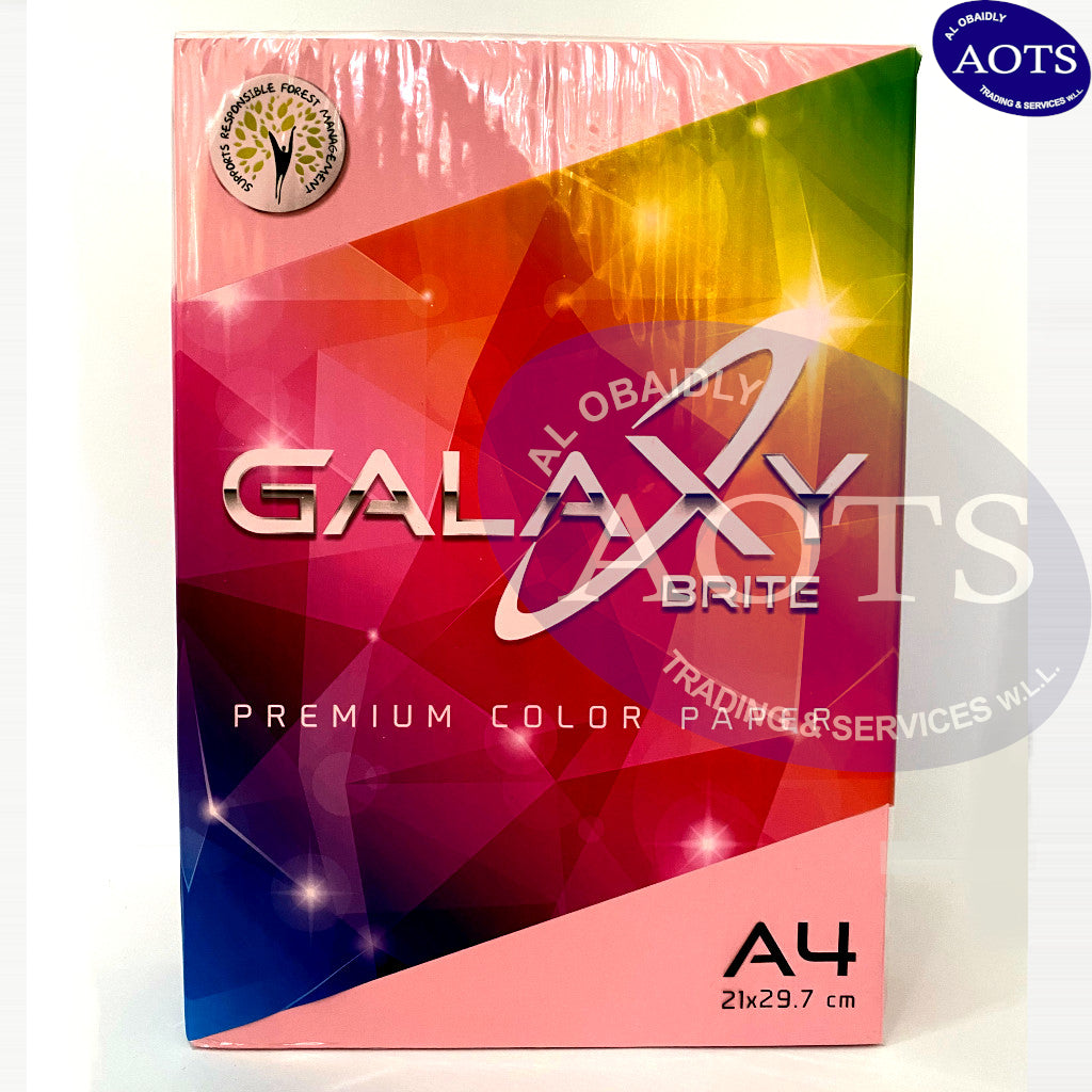 Galaxy Colour Paper - Pink A4 80gsm, 500sheets/Ream