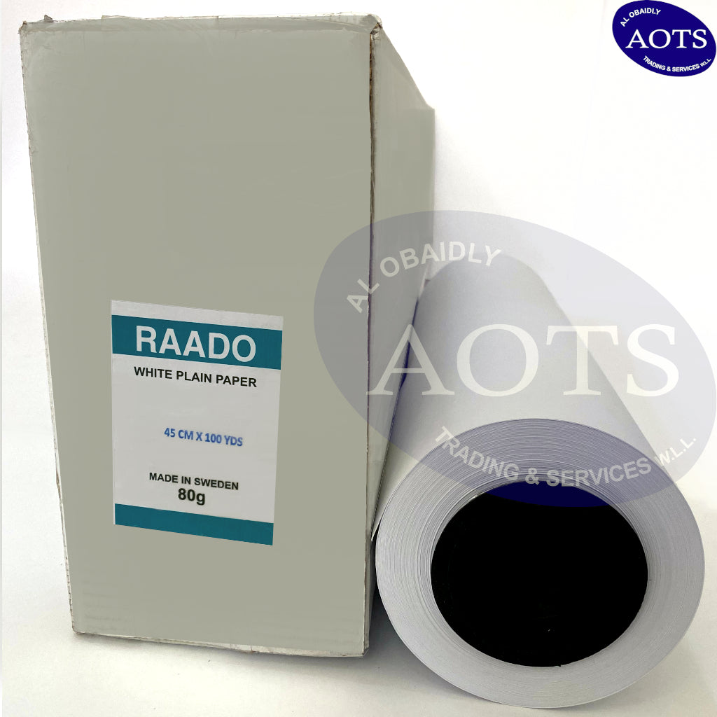 RAADO | Plotter Paper Rolls - 45cm x 100yd x 3" core